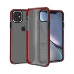 Wholesale iPhone 11 (6.1in) Mesh Armor Hybrid Case (Red)